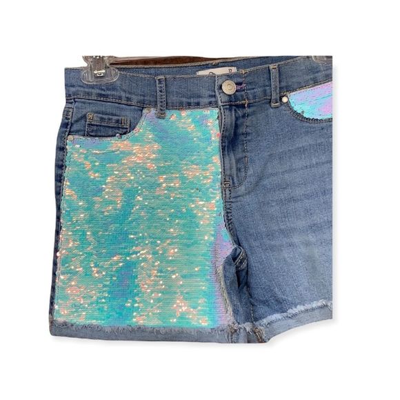 Sz12 Sequined Jordache Denim Shorts - Picture 4 of 8